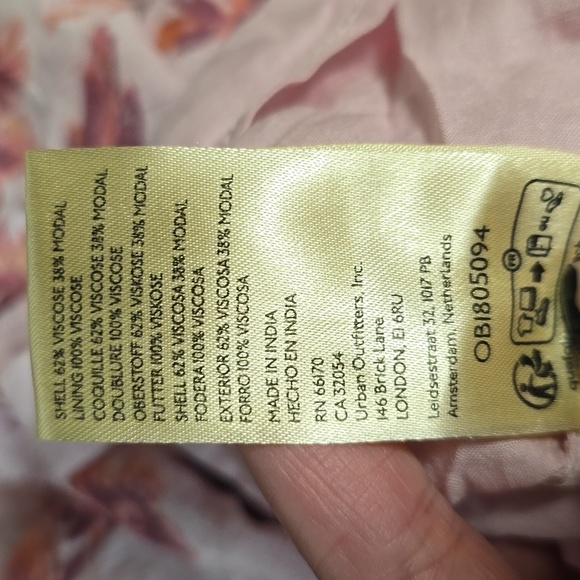 Free People Jaymes Floral Print Square Neck Long Sleeves Midi Dress Size Small - Picture 9 of 9